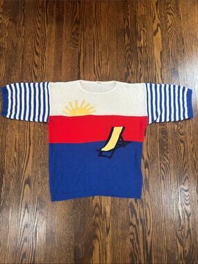 Vintage 90s Short Sleeve Knit Sweater